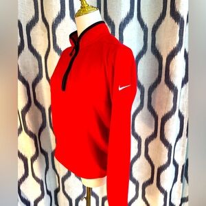 Boys XL Nike Vibrant Red Half zip Pullover with Black Accents